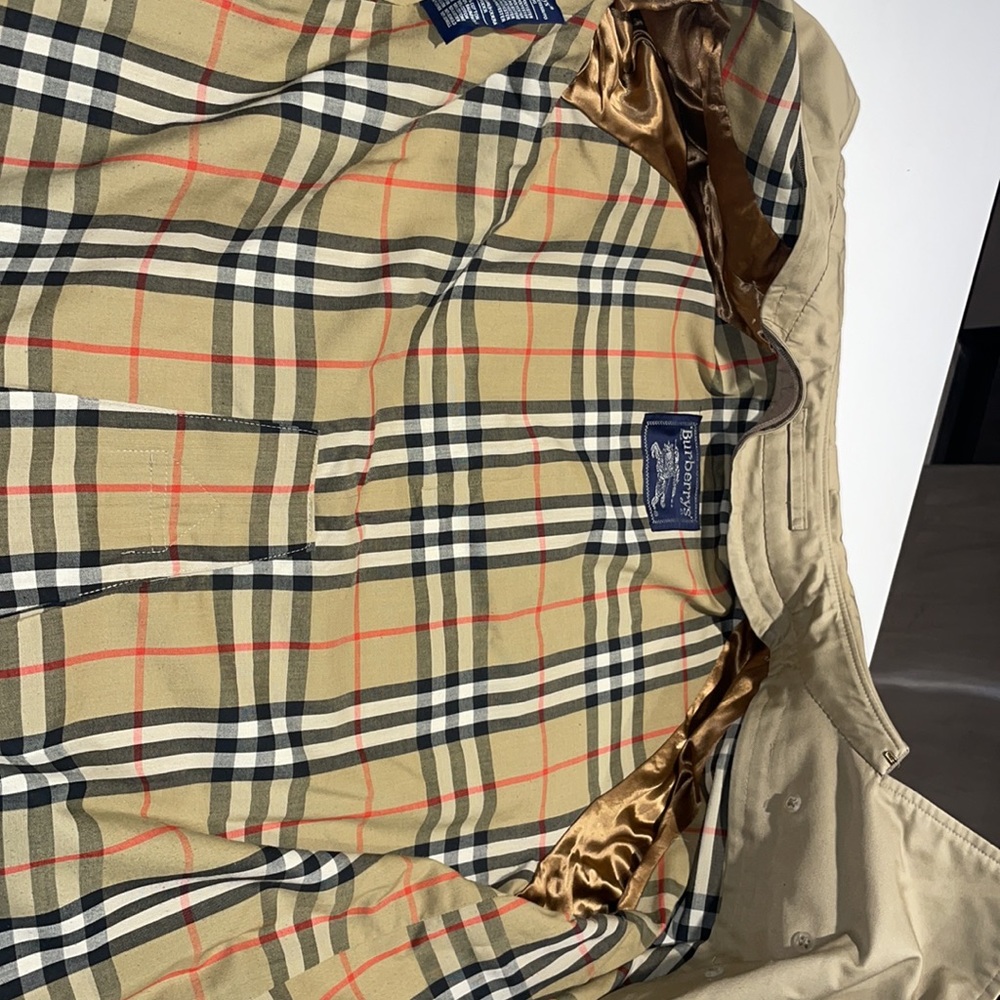 💯 Burberry Vintage Classic Tan Trench Coat Size 12 - Picture 16 of 16